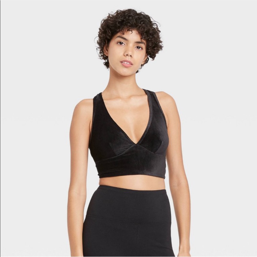 Black Velvet Bralette Top - Colsie